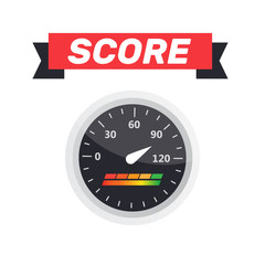 Guage icon. Credit score indicators and gauges vector set. Score vector icon
