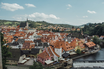 Fototapeta na wymiar Panorama na Český Krumlov