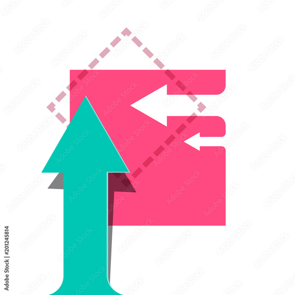 Poster vector background with arrows. flat design arrow concept.