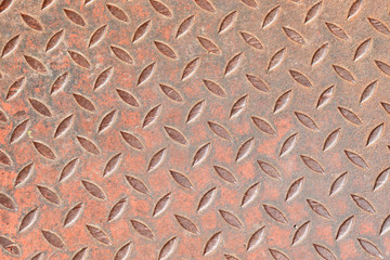 Urban diamond plate closeup texture background.