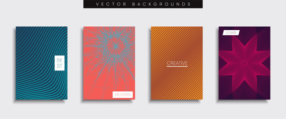 Vector cover designs. Future Poster template. Smartphone modern background set.