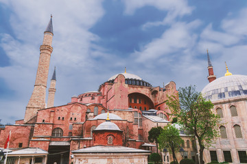 Fototapeta na wymiar Hagia Sophia bottom angle view