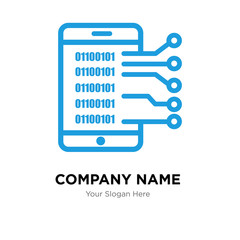Data analytics upgoing bars chart company logo design template