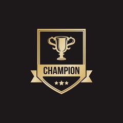 champion, trophy for winner and quality
