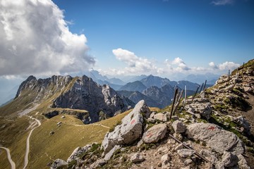 Fototapeta na wymiar Bergpanorama in den Julischen Alpen