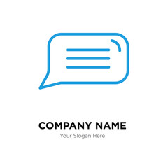 Speech bubble company logo design template