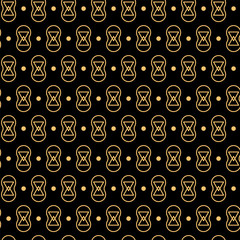Black and gold geometric shapes luxury seamless pattern