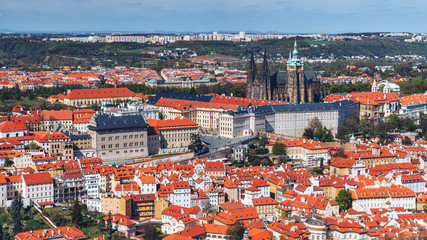 Obraz premium Prague Castle and Saint Vitus Cathedral, Czech Republic. Panoramic view