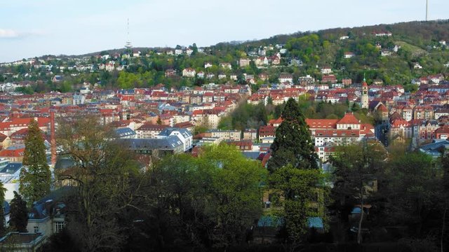 Stuttgart viewpoint karlshoehe pan