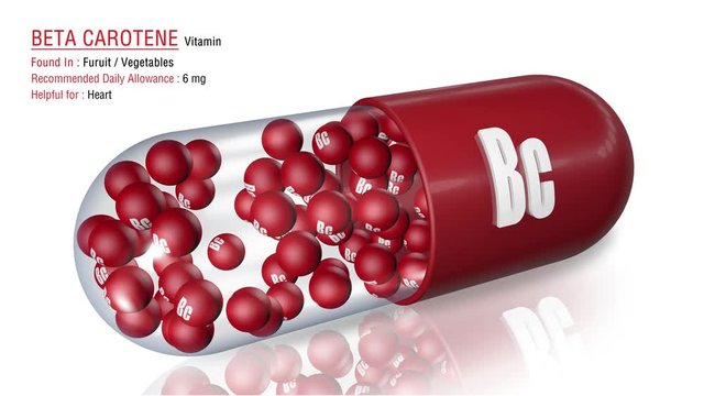 Beta Carotene - Animated Vitamin Capsule Concept