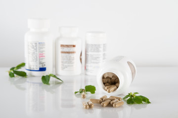 Herb capsule, Nutritional Supplement, Vitamin Pill, Herbal Medicine.