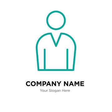 Male avatar company logo design template