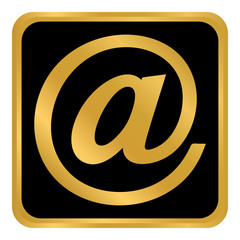 Fototapeta premium Email button on white.