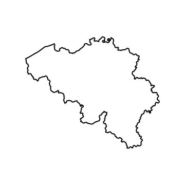 map of Belgium. vector illustration