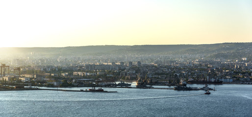 View of the port of Varna.