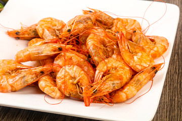 Boiled prawns