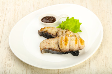 Grilled shark steak