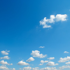 Small white clouds against the blue sky.