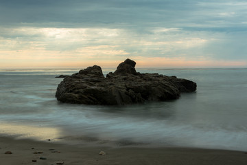 Fototapeta na wymiar California Beach Sunset Long Exposure 15