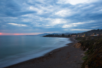 Obraz premium California Beach Sunset Long Exposure 02