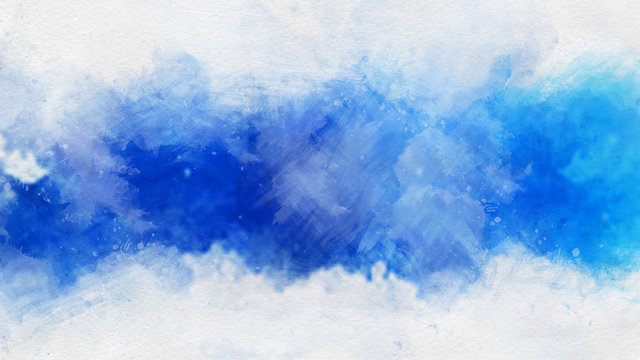 Artistic blue watercolor splash effect template © XtravaganT