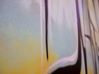 bright graffiti on the wall