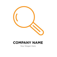 Magnifying glass company logo design template