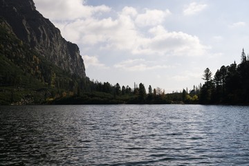 Mountain tarn lake in High Tatras. Slovakia
