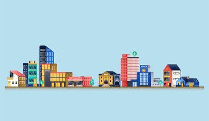 Urban landscape with modern buildings