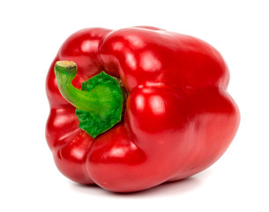red bell pepper isolated on white background