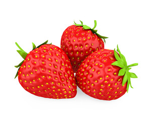 Strawberries Isolated