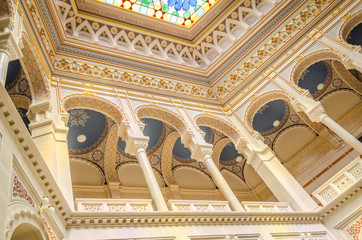 Sarajevo, Bosnia, August 17, -  Bosnia and Herzegovina, 2014: City Library in Sarajevo - Bosnia and Herzegovina 
