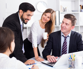 Fototapeta premium Business colleagues at joint meeting