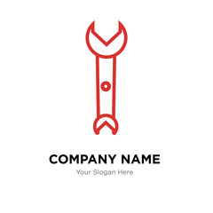 Wrench company logo design template