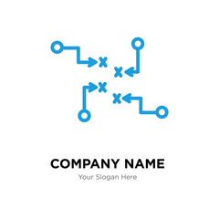 Strategy sketch company logo design template