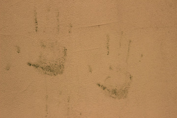 Human footprints on the wall. And what traces do you leave?