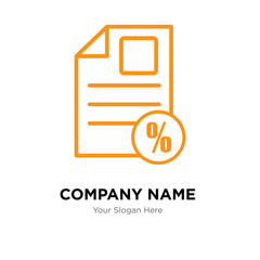 document percent company logo design template