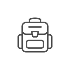 Backpack line icon