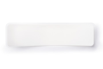 White medical adhesive tape on a transparent basis isolated