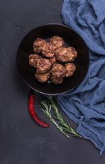 Homemade roasted meatballs