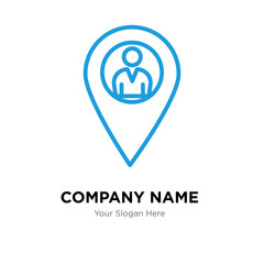Location pointer company logo design template