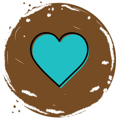 Heart icon. Vector illustration. Eps 10