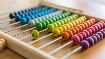 Calculate Colorful Abacus - obrazy, fototapety, plakaty