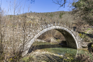 Fototapeta na wymiar Bridge Captain Bear in Central Zagori, Greece