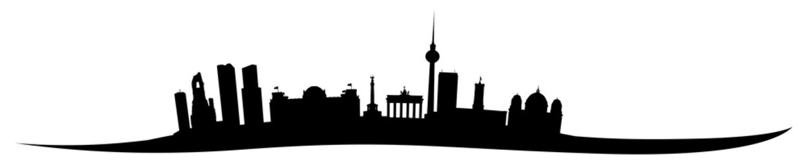 Berlin und seine Sehenswürdigkeiten als Skyline © FSEID