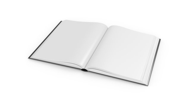 3D rendering black book on white background