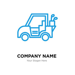 Golf car company logo design template