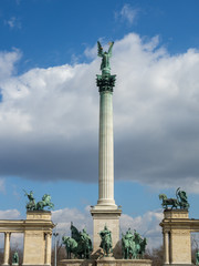 Fototapeta na wymiar Millennium Monument on the Heroes' Square.