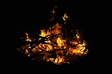  flame at night