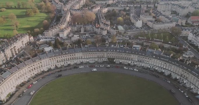 Royal Crescent Drone Footage, Bath UK_04